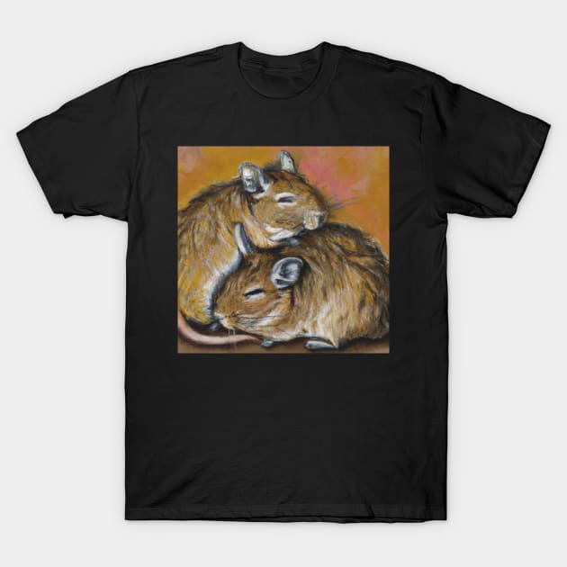 Cute Degu Oil Painting T-Shirt by soulfulprintss8